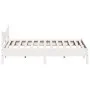 White pine wood bed frame with headboard 200x200cm by , Beds and slatted bases - Ref: Foro24-3216358, Price: 217,28 €, Discou...