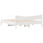 Estructura de cama con cabecero madera de pino blanco 200x200cm de , Camas y somieres - Ref: Foro24-3216358, Precio: 219,99 €...