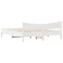 White pine wood bed frame with headboard 200x200cm by , Beds and slatted bases - Ref: Foro24-3216358, Price: 217,28 €, Discou...