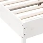 White pine wood bed frame with headboard 200x200cm by , Beds and slatted bases - Ref: Foro24-3216358, Price: 217,28 €, Discou...