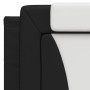 Estructura cama con LED cuero sintético negro blanco 100x200 cm de , Camas y somieres - Ref: Foro24-3214006, Precio: 133,44 €...