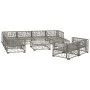 10-piece garden furniture set and gray synthetic rattan cushions by vidaXL, Garden sets - Ref: Foro24-46810, Price: 1,00 €, D...