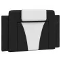 Bed frame with LED synthetic leather black white 80x200 cm by , Beds and slatted bases - Ref: Foro24-3213985, Price: 121,15 €...