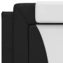 Bed frame with LED synthetic leather black white 80x200 cm by , Beds and slatted bases - Ref: Foro24-3213985, Price: 121,15 €...