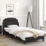 Bed frame with LED lights black synthetic leather 90x190 cm by , Beds and slatted bases - Ref: Foro24-3213987, Price: 148,68 ...