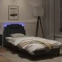 Bed frame with LED lights black synthetic leather 90x190 cm by , Beds and slatted bases - Ref: Foro24-3213987, Price: 148,68 ...