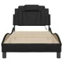 Bed frame with LED lights black synthetic leather 90x190 cm by , Beds and slatted bases - Ref: Foro24-3213987, Price: 148,68 ...