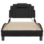 Estructura cama con luces LED cuero sintético negro 90x190 cm de , Camas y somieres - Ref: Foro24-3213987, Precio: 150,94 €, ...