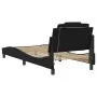 Bed frame with LED lights black synthetic leather 90x190 cm by , Beds and slatted bases - Ref: Foro24-3213987, Price: 148,68 ...