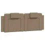 Bed frame with LED cappuccino synthetic leather 120x200 cm by , Beds and slatted bases - Ref: Foro24-3214012, Price: 220,22 €...