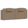 Estructura de cama con LED cuero sintético capuchino 120x200 cm de , Camas y somieres - Ref: Foro24-3214012, Precio: 190,58 €...