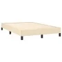 Cream fabric bed frame 120x190 cm by , Beds and slatted bases - Ref: Foro24-379487, Price: 94,77 €, Discount: %