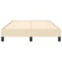 Cream fabric bed frame 120x190 cm by , Beds and slatted bases - Ref: Foro24-379487, Price: 94,77 €, Discount: %