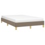 Estructura de cama tela gris taupe 120x190 cm de , Camas y somieres - Ref: Foro24-379493, Precio: 93,11 €, Descuento: %