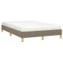 Taupe gray fabric bed frame 120x190 cm by , Beds and slatted bases - Ref: Foro24-379493, Price: 91,75 €, Discount: %