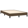Estructura de cama tela marrón oscuro 120x190 cm de , Camas y somieres - Ref: Foro24-379485, Precio: 96,10 €, Descuento: %