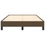 Estructura de cama tela marrón oscuro 120x190 cm de , Camas y somieres - Ref: Foro24-379485, Precio: 101,47 €, Descuento: %