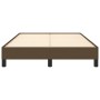 Estructura de cama tela marrón oscuro 120x190 cm de , Camas y somieres - Ref: Foro24-379485, Precio: 96,10 €, Descuento: %