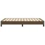 Estructura de cama tela marrón oscuro 120x190 cm de , Camas y somieres - Ref: Foro24-379485, Precio: 101,47 €, Descuento: %