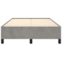 Light gray velvet bed frame 120x190 cm by , Beds and slatted bases - Ref: Foro24-379528, Price: 94,65 €, Discount: %