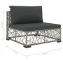 10-piece garden furniture set and gray synthetic rattan cushions by vidaXL, Garden sets - Ref: Foro24-46810, Price: 1,00 €, D...