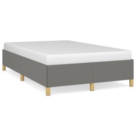 Estructura de cama tela gris oscuro 120x190 cm