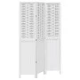 Biombo separador de 3 paneles madera maciza Paulownia blanco de , Divisores de ambientes - Ref: Foro24-358718, Precio: 89,12 ...