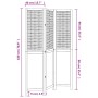 3-teilige Trennwand aus weißem Paulownia-Massivholz von , Raumteiler - Ref: Foro24-358718, Preis: 90,81 €, Rabatt: %