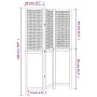 White Paulownia solid wood 3-panel dividing screen by , Room dividers - Ref: Foro24-358718, Price: 89,12 €, Discount: %