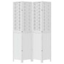 Biombo separador de 4 paneles madera maciza Paulownia blanco de , Divisores de ambientes - Ref: Foro24-358724, Precio: 135,25...