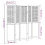 Biombo separador de 5 paneles madera maciza Paulownia blanco de , Divisores de ambientes - Ref: Foro24-358726, Precio: 137,72...