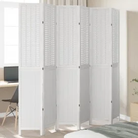White Paulownia solid wood 6-panel dividing screen by , Room dividers - Ref: Foro24-358732, Price: 196,52 €, Discount: %