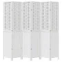 Biombo separador de 6 paneles madera maciza Paulownia blanco de , Divisores de ambientes - Ref: Foro24-358732, Precio: 196,52...