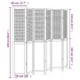 Biombo separador de 6 paneles madera maciza Paulownia blanco de , Divisores de ambientes - Ref: Foro24-358732, Precio: 196,52...