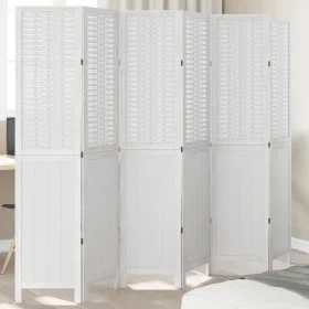 White Paulownia solid wood 6-panel dividing screen by , Room dividers - Ref: Foro24-358730, Price: 152,88 €, Discount: %