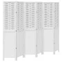 White Paulownia solid wood 6-panel dividing screen by , Room dividers - Ref: Foro24-358730, Price: 152,88 €, Discount: %