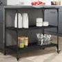 Schwarzer Küchenwagen aus Holzwerkstoff, 102 x 50 x 95 cm von , Küchen- und Speisewagen - Ref: Foro24-842321, Preis: 85,89 €,...