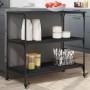 Schwarzer Küchenwagen aus Holzwerkstoff, 102 x 50 x 95 cm von , Küchen- und Speisewagen - Ref: Foro24-842321, Preis: 86,95 €,...