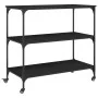 Schwarzer Küchenwagen aus Holzwerkstoff, 102 x 50 x 95 cm von , Küchen- und Speisewagen - Ref: Foro24-842321, Preis: 85,89 €,...