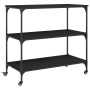 Schwarzer Küchenwagen aus Holzwerkstoff, 102 x 50 x 95 cm von , Küchen- und Speisewagen - Ref: Foro24-842321, Preis: 86,95 €,...