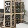 Divider screen 4 panels solid Paulownia wood brown black by , Room dividers - Ref: Foro24-358801, Price: 107,13 €, Discount: %