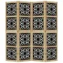 Divider screen 4 panels solid Paulownia wood brown black by , Room dividers - Ref: Foro24-358801, Price: 107,13 €, Discount: %