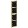 Biombo separador 4 paneles madera maciza Paulownia marrón negro de , Divisores de ambientes - Ref: Foro24-358801, Precio: 125...