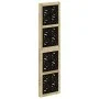 Trennwand 4 Paneele aus massivem Paulownia-Holz braun schwarz von , Raumteiler - Ref: Foro24-358801, Preis: 107,38 €, Rabatt: %