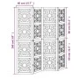 Divider screen 4 panels solid Paulownia wood brown black by , Room dividers - Ref: Foro24-358801, Price: 107,13 €, Discount: %