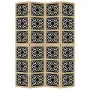 Biombo separador 4 paneles madera maciza Paulownia marrón negro de , Divisores de ambientes - Ref: Foro24-358803, Precio: 140...