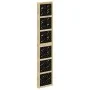 Biombo separador 4 paneles madera maciza Paulownia marrón negro de , Divisores de ambientes - Ref: Foro24-358803, Precio: 140...