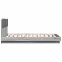 Bed frame with headboard LED lights Sonoma gray 120x190 cm by , Beds and slatted bases - Ref: Foro24-3210057, Price: 181,56 €...