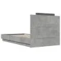 Concrete gray LED lights headboard bed frame 75x190 cm by , Beds and slatted bases - Ref: Foro24-3210069, Price: 154,63 €, Di...