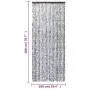 Brauner und beiger Chenille-Fliegenvorhang, 100 x 200 cm von , Moskitonetze für Fenster - Ref: Foro24-377373, Preis: 63,39 €,...